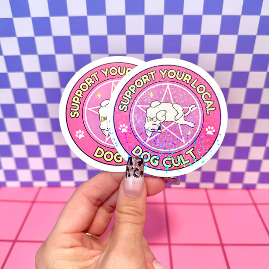 Stickers X Ashley Bexar - Dog Mom Dogs Funny Dog Witchy Waterproof Vinyl Sticker - Glitter / I want LOOSE stickers