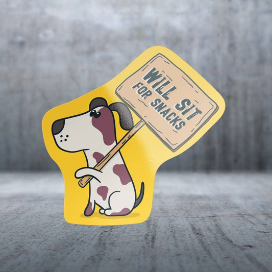 Two Feet Treats - Will Sit For Snacks - Sticker