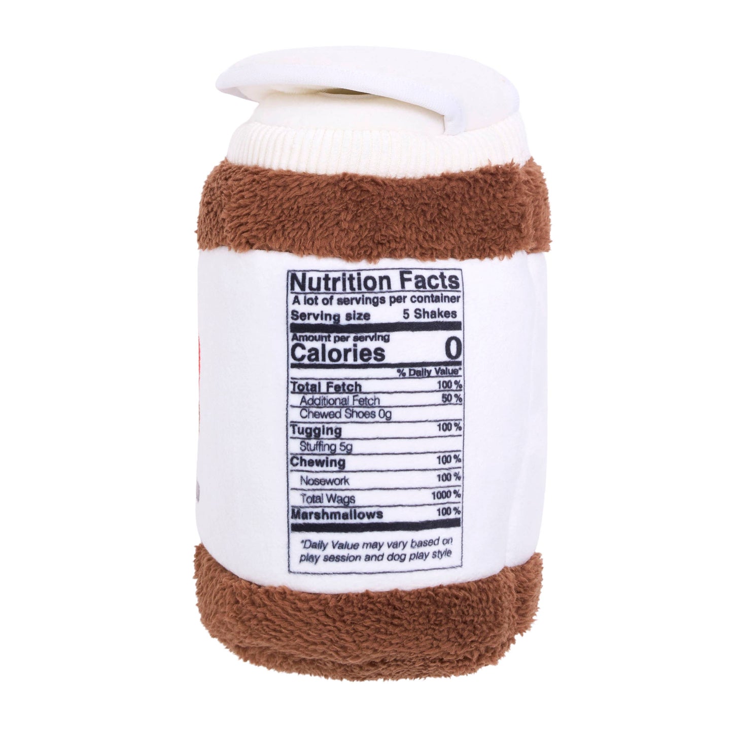 ZippyPaws Bungee Burrow Chocolate Spread Jar Plush Dog Toy