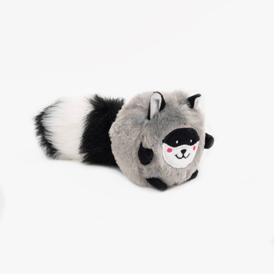 ZippyPaws - Bushy Throw - Raccoon - Dog Toy