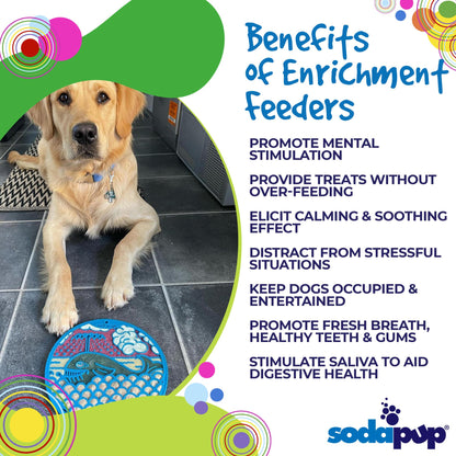 SodaPup - Whale Design eMat Enrichment Lick Mat With Suction Cups - Blue Whale E-Mat