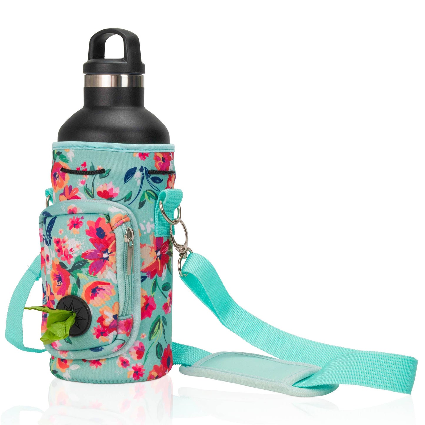 MADE EASY KIT - Dog Water Bottle Carrier w/ Poop Bag Pocket - 32oz Large