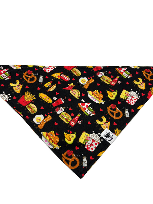 Valentine's Day Dog and Cat Bandana With Snaps Perfect Food Pairs