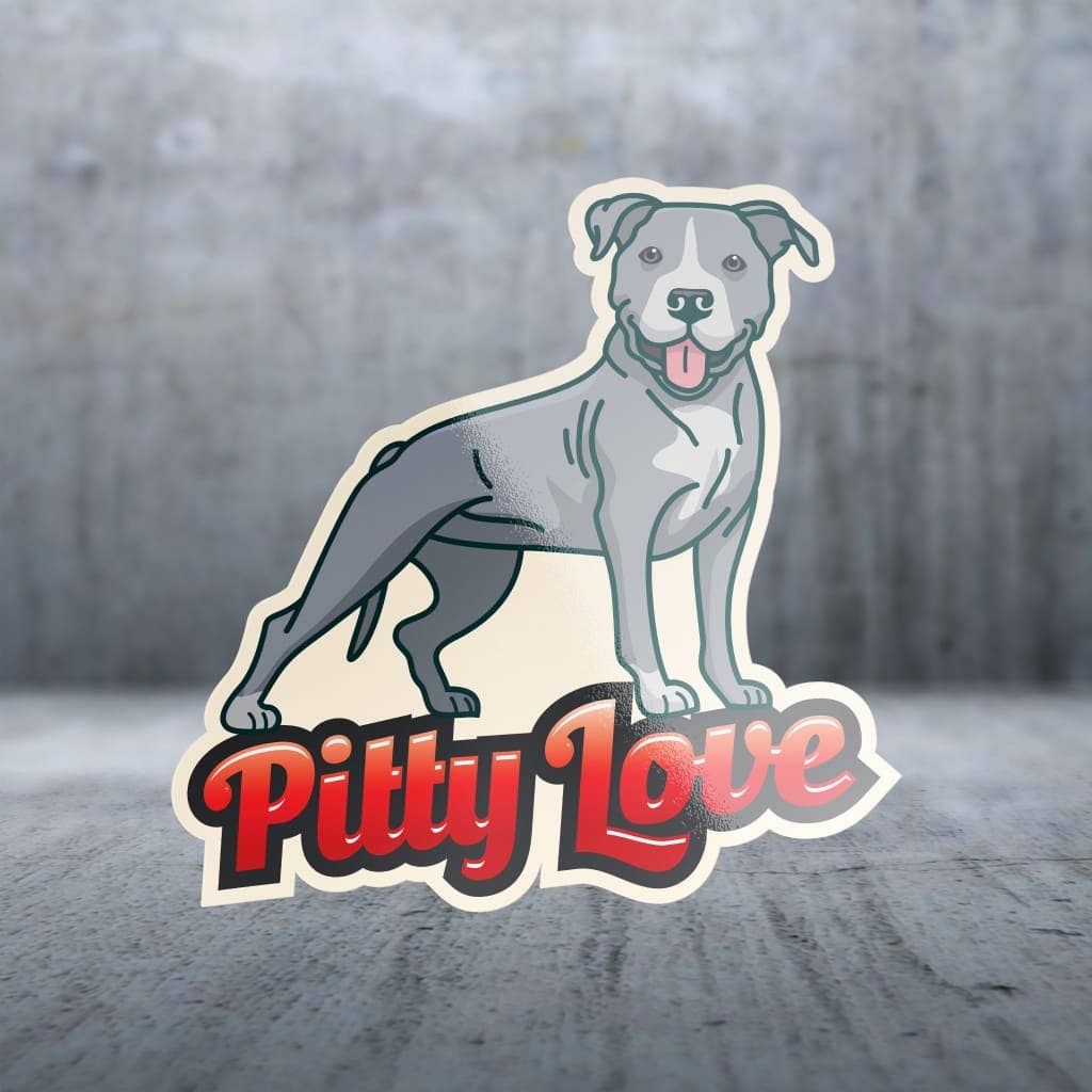 Two Feet Treats - Pit Bull Love - Sticker