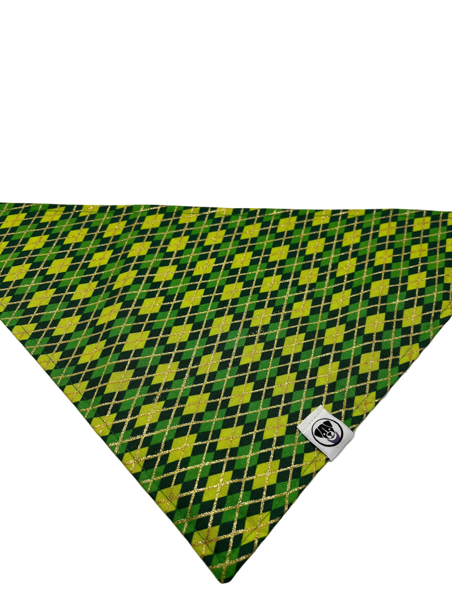Saint Patrick's Day Pet Bandana Glitter Argyle