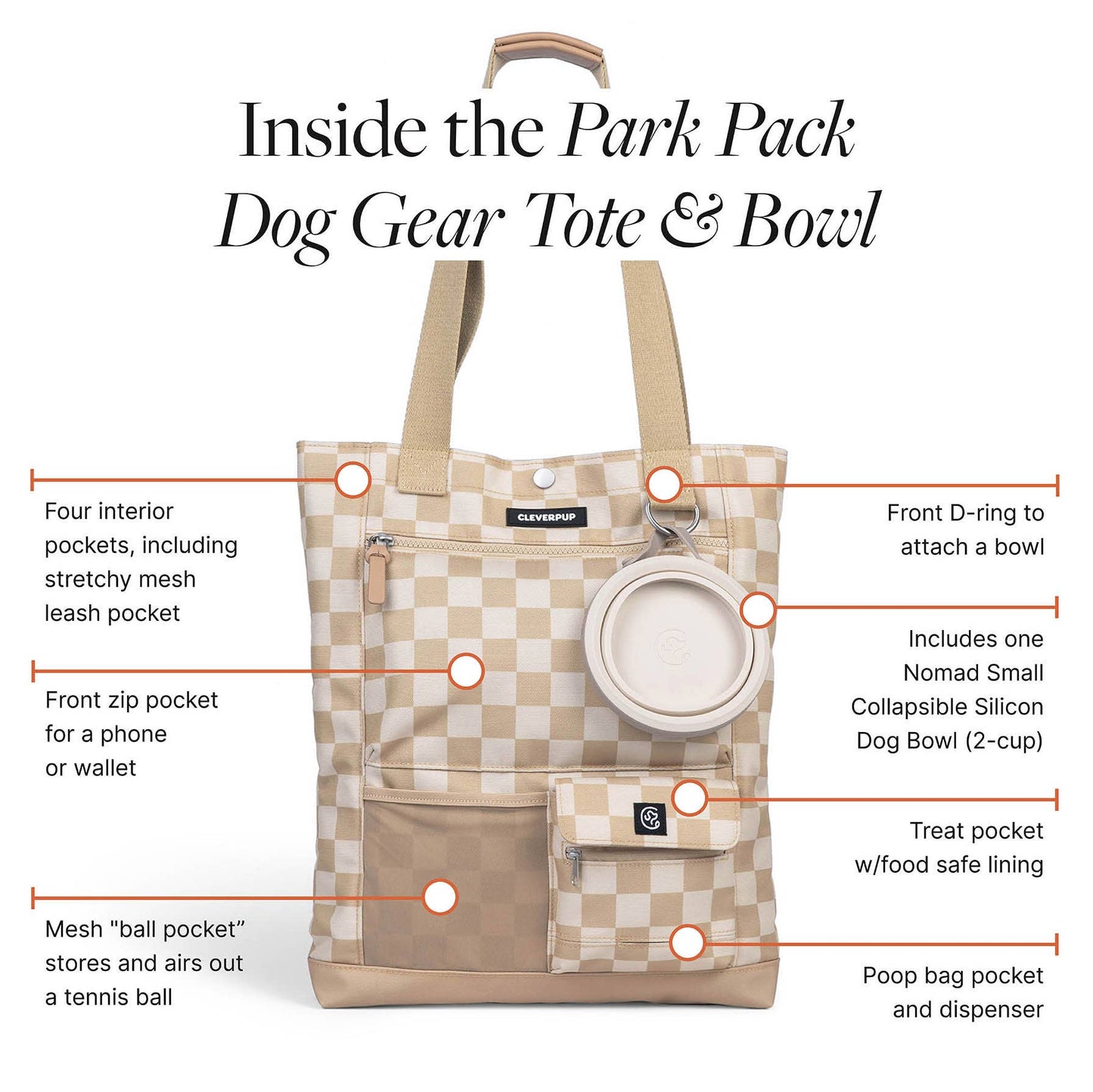 Cleverpup - Park Pack Dog Gear Tote