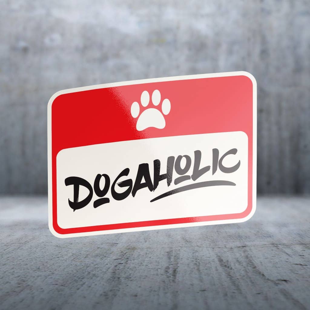 Two Feet Treats - Dogaholic Tag - Sticker