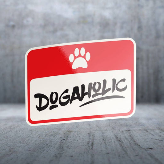 Two Feet Treats - Dogaholic Tag - Sticker