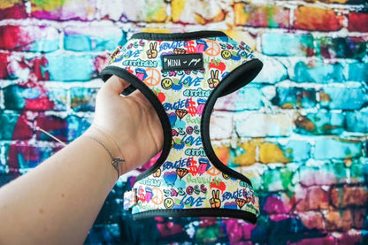 Mina + Pup - Colorful Graffiti Edition Adjustable Dog and Cat Harness