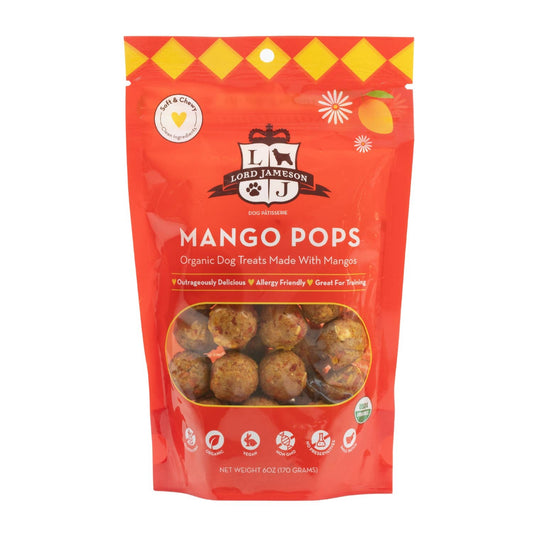 Lord Jameson Mango Pops Organic Dog Treats 6oz