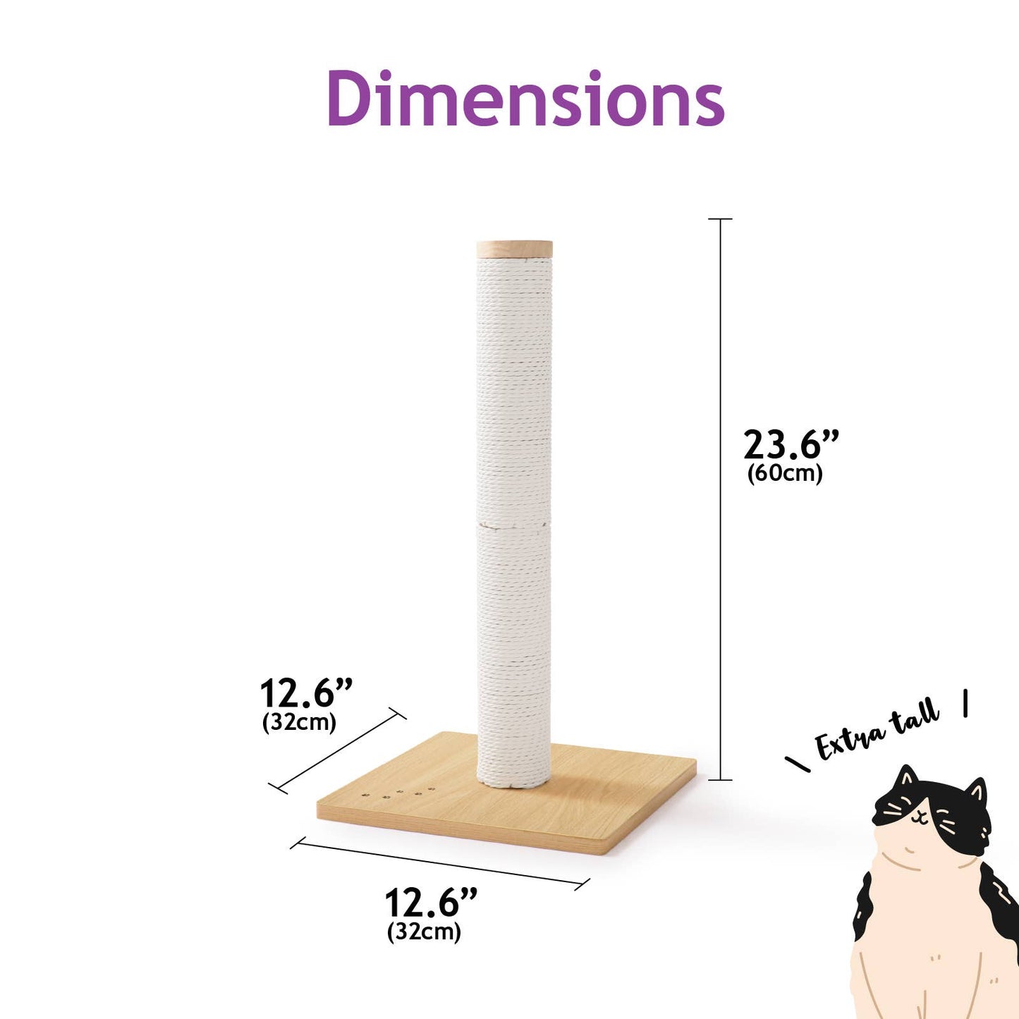 MOON-X USA, INC. - Premium Comfort Scratching Post - Oak / Large