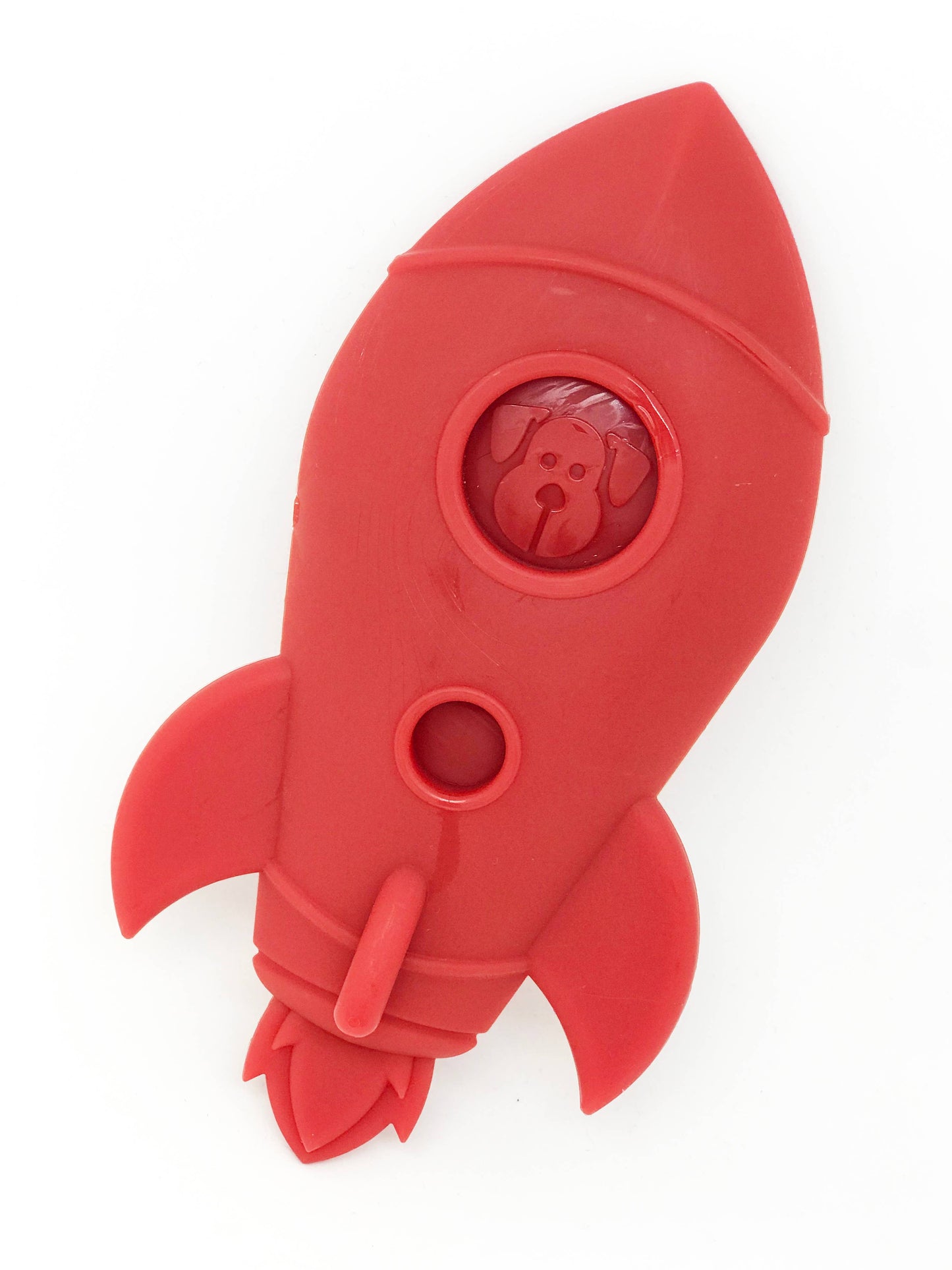 SodaPup - Spotnik Durable Nylon Rocket Ship Chew Toy - Red