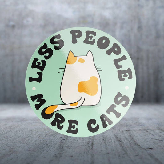 Two Feet Treats - Less People More Cats - Sticker