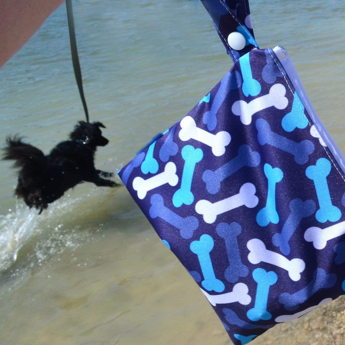 Yucky Puppy - Yucky Puppy Dog Poop Bag Holders-- Blue or Pink/Purple Bone (Set of 2)--TWO SIZES