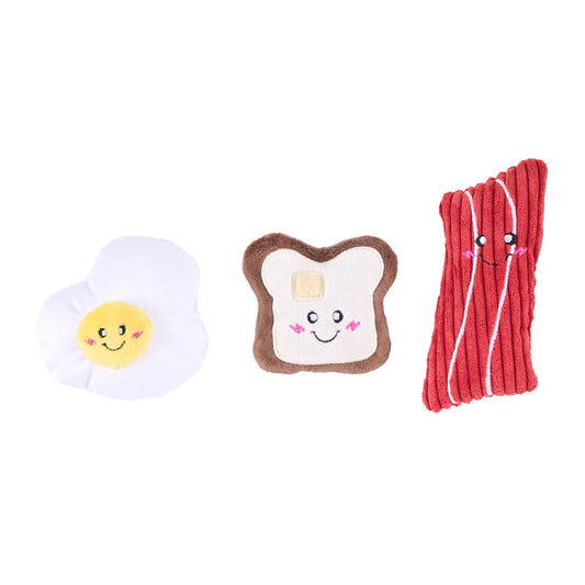ZippyPaws - Miniz 3-Pack - Breakfast Foods