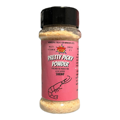 Wonder Petz Treats - Shrimp Pretty Picky Powder - Omega 3 & Multivitamin Boost! - Doot's Pet LLC Collars For A Cause