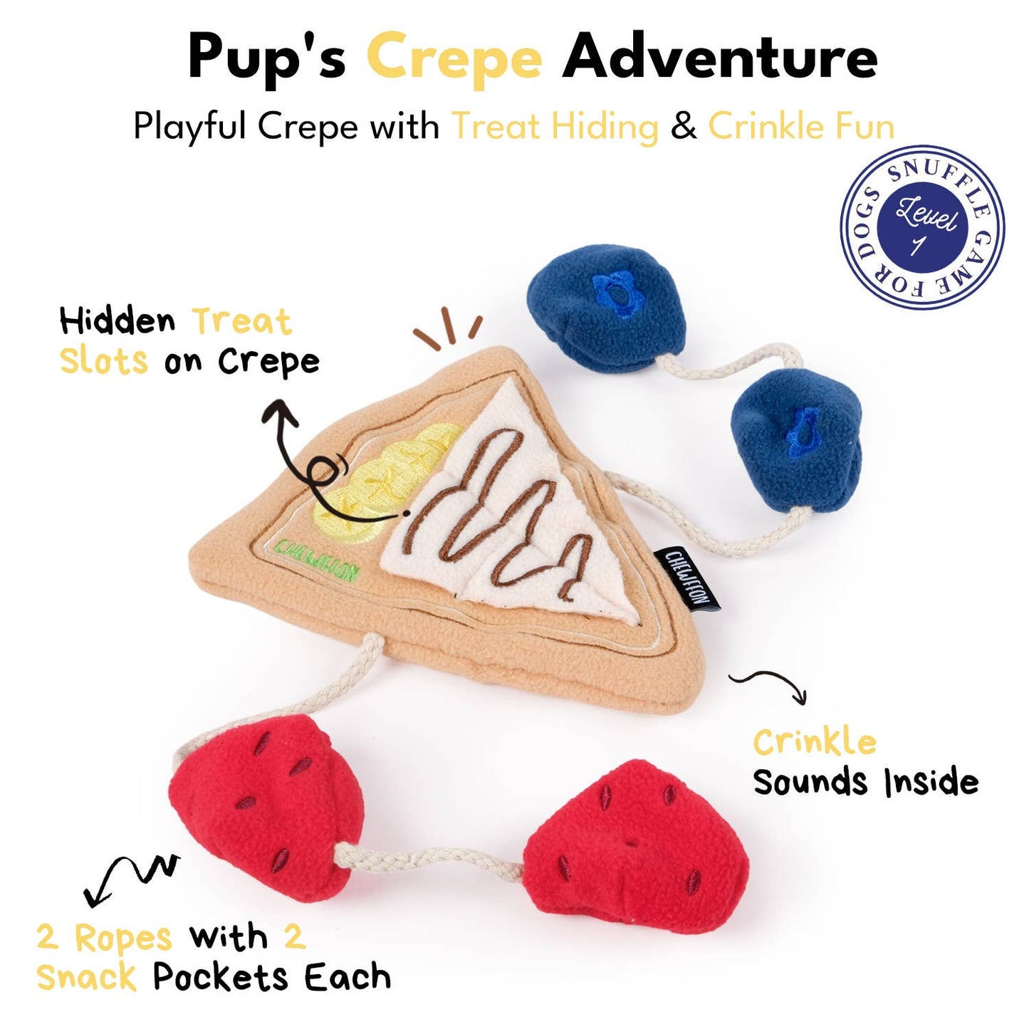 CHEWFFON - CHEWFFON Crepe Snuffle & Treat Puzzle Toy