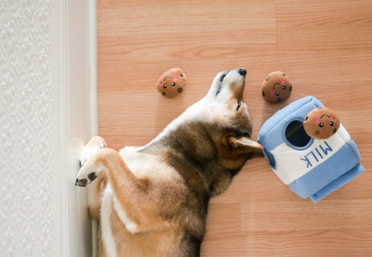 ZippyPaws - Zippy Burrow - Milk and Cookies - Dog Toy