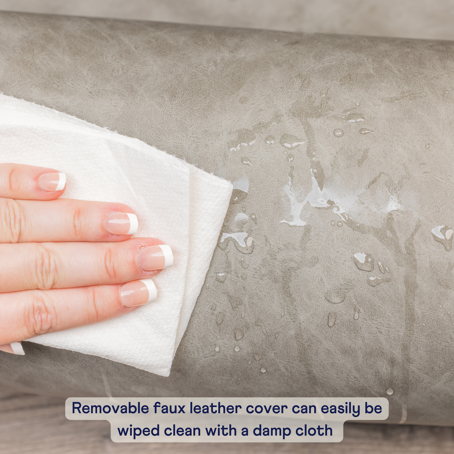 PupProtector™ Faux Leather Memory Foam Dog Car Bed - Slate Gray - Doot's Pet LLC Collars For A Cause