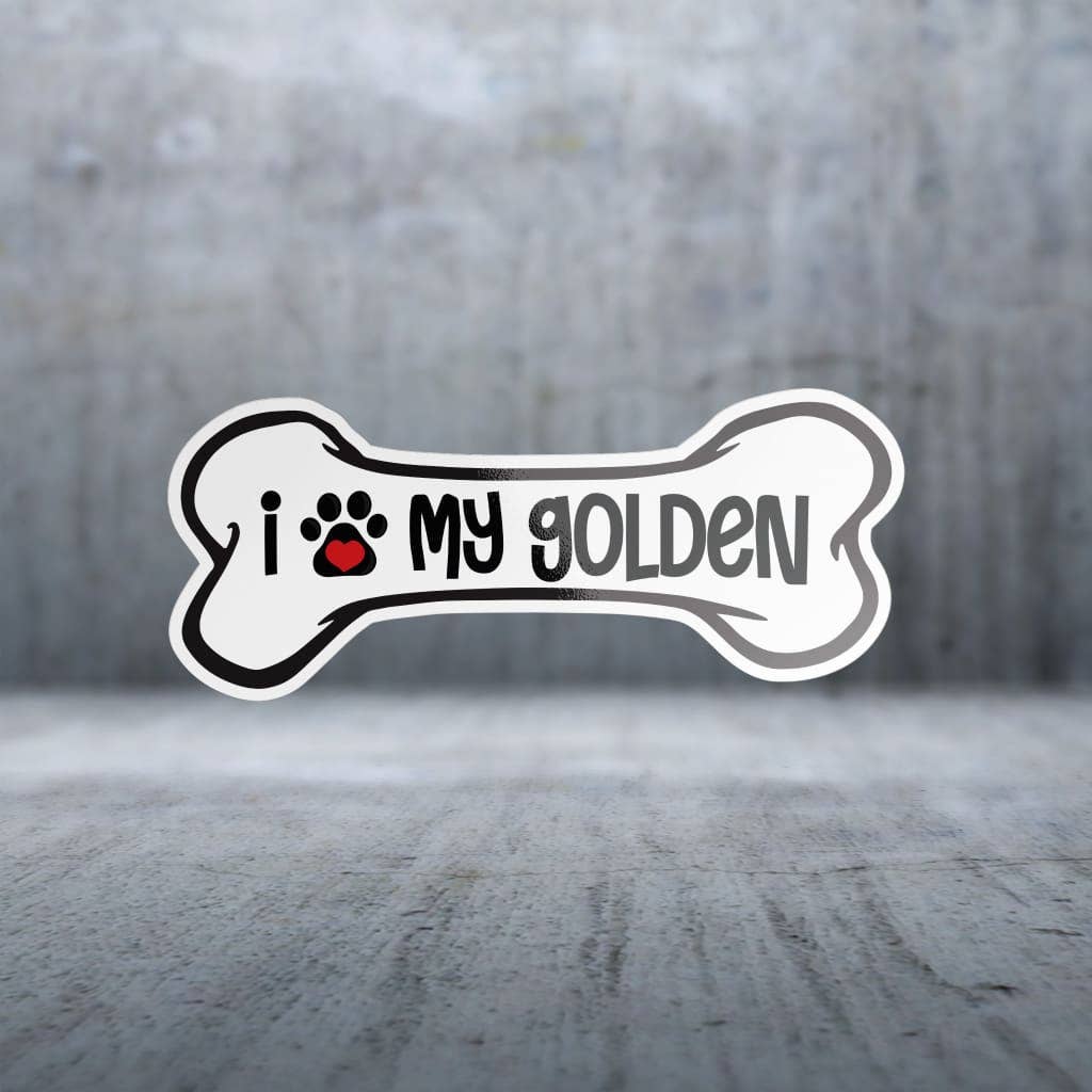 Two Feet Treats - I Love My Golden - Sticker