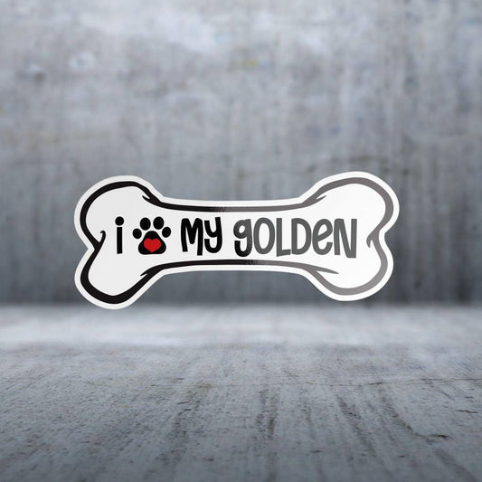 Two Feet Treats - I Love My Golden - Sticker