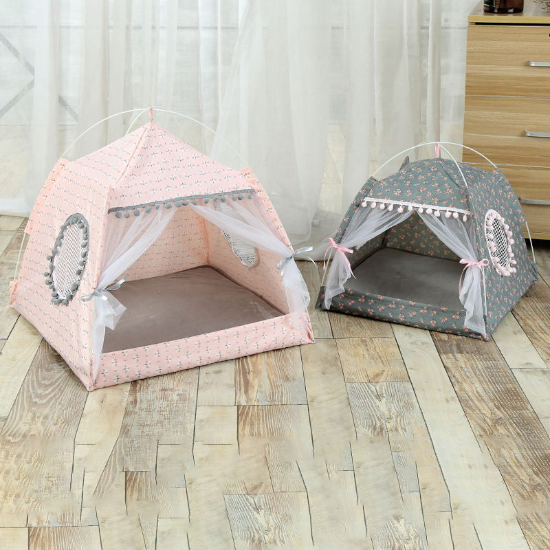 Comfy Calming Pet Tent Bed for Small Dogs and Cats