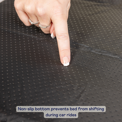 PupProtector™ Faux Leather Memory Foam Dog Car Bed - Slate Gray - Doot's Pet LLC Collars For A Cause