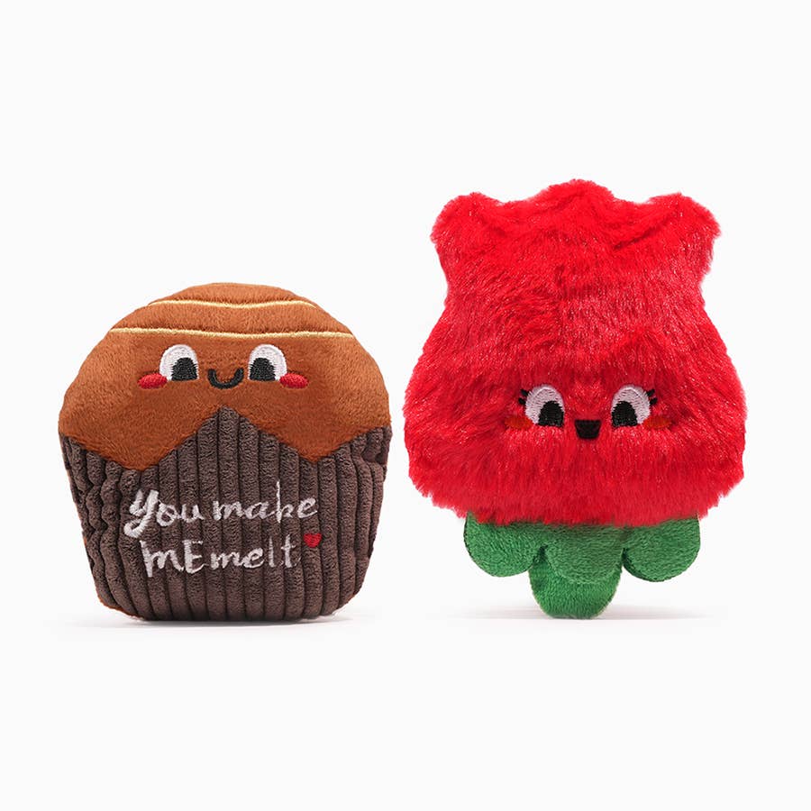 Hugsmart Products Inc - HugSmart Pet - Woof Love | Chocolate&Rose -  Dog Plush Toy