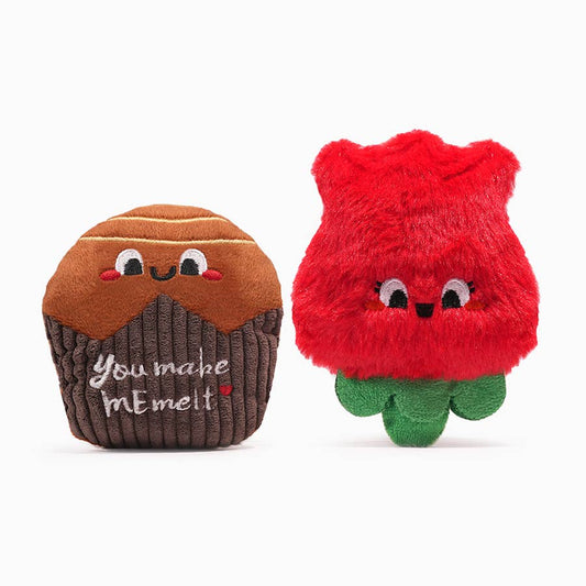 Hugsmart Products Inc - HugSmart Pet - Woof Love | Chocolate&Rose -  Dog Plush Toy