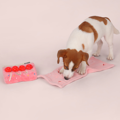 CHEWFFON - CHEWFFON Strawberry Roll Cake Dog Puzzle Toy