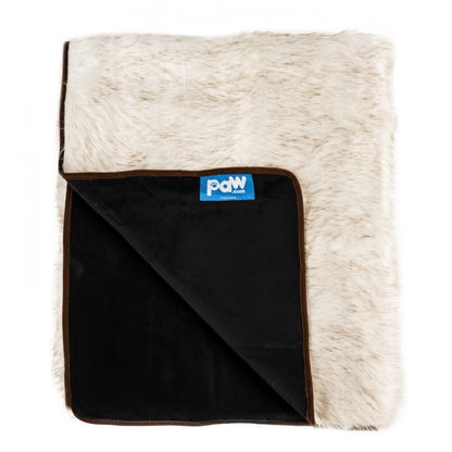 PupProtector™ Waterproof Throw Blanket - White with Brown Accents - Doot's Pet LLC Collars For A Cause