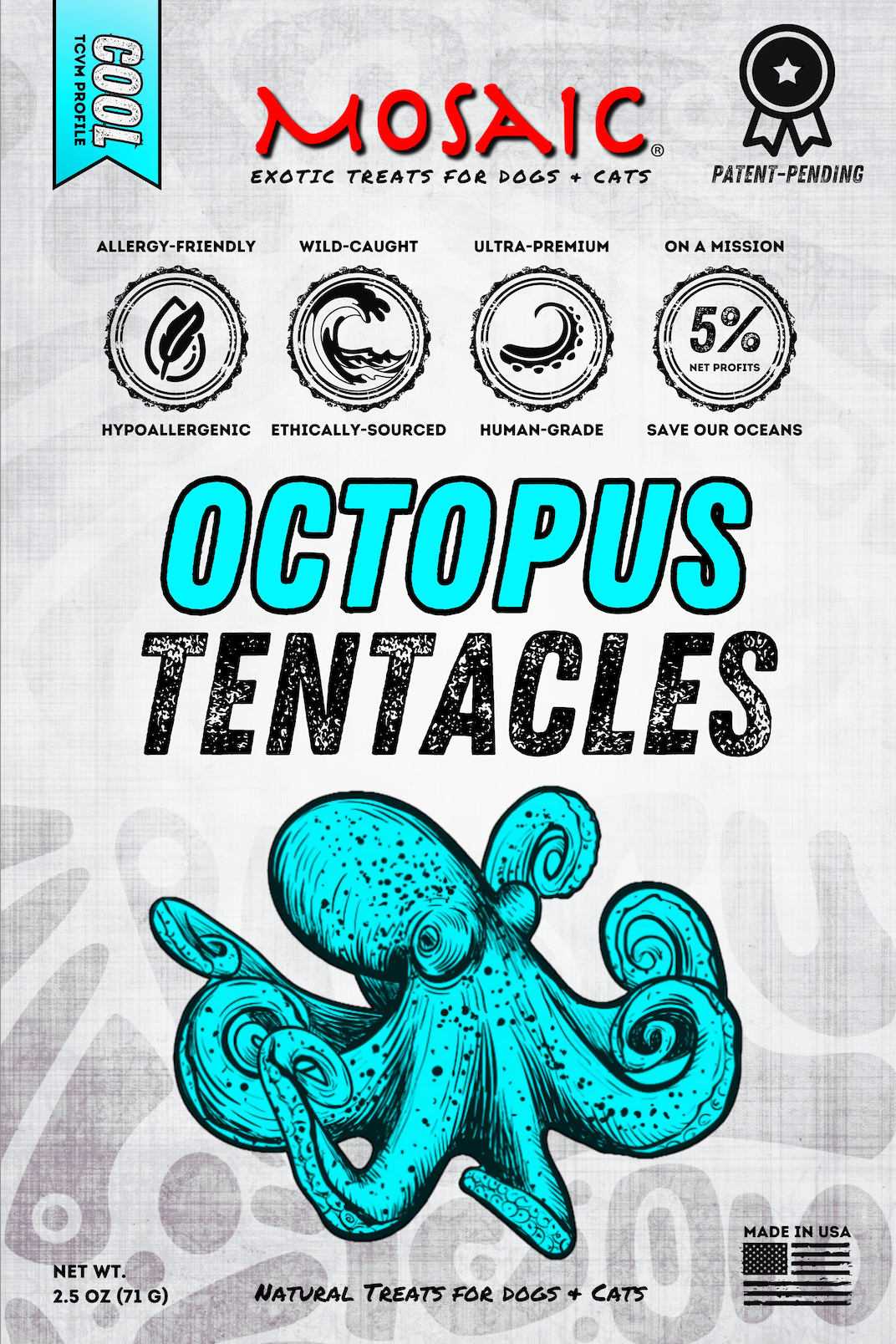 Mosaic Pet Food - Mosaic® Freeze-Dried Wild Octopus Tentacles, 2.5 oz