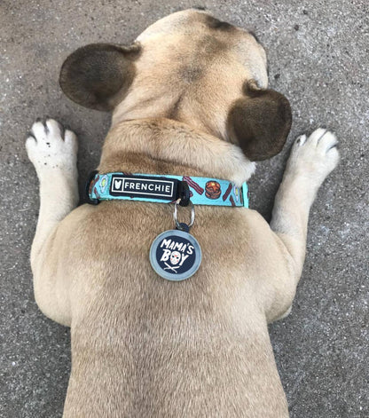 Bad Tags - Dog ID Tag with Personalized QR Code - Mama's Boy Jason  - Engraved QR Code / Large 1.25"