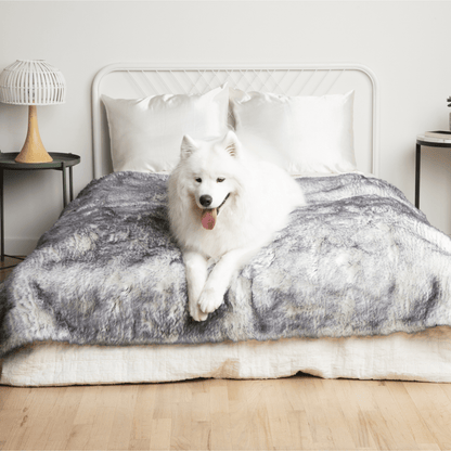 PupProtector™ Luxe Waterproof Faux Fur Blanket - Ultra Plush Arctic Fox - Doot's Pet LLC Collars For A Cause