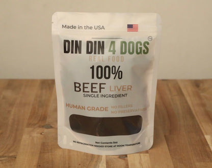 100% Beef Liver Dog Treats, 5 Ounce Bag, Single Ingredient, High Protein - Doot's Pet LLC Collars For A Cause
