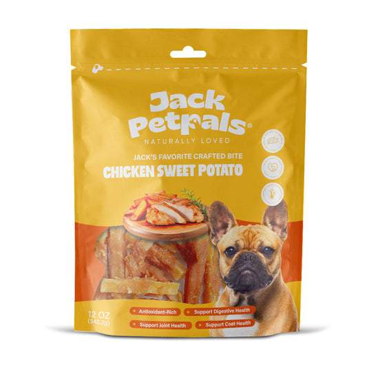 Jack PetPals Crafted Bite Chicken Sweet Potato Dog Treats (12oz) - Doot's Pet LLC Collars For A Cause
