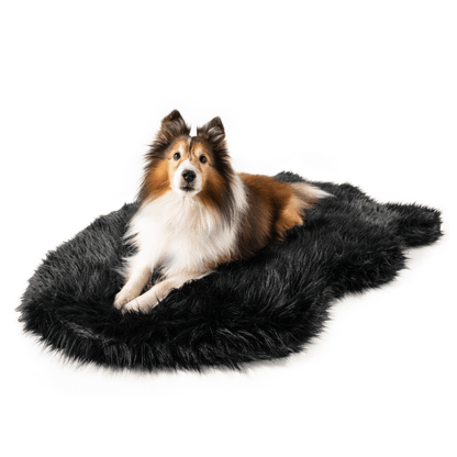 PupRug by Paw.com®  Faux Fur Orthopedic Dog Bed - Curve Midnight Black - Doot's Pet LLC Collars For A Cause