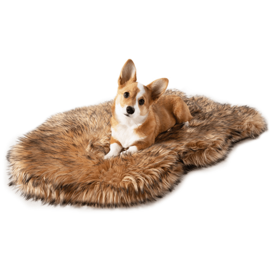 PupRug by Paw.com® Faux Fur Orthopedic Dog Bed - Curve Sable Tan - Doot's Pet LLC Collars For A Cause