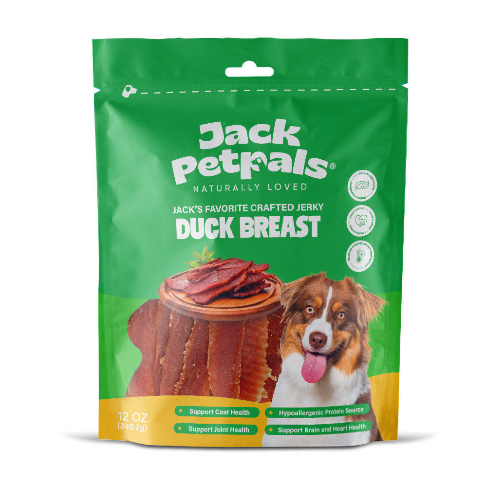 Jack PetPals Handcrafted Jerky Duck Breast Dog Treats (12oz) - Doot's Pet LLC Collars For A Cause