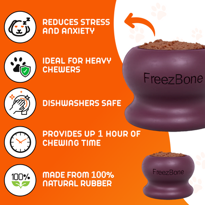 Freezball - Durable Fillable Dog Chew Bone - Doot's Pet LLC Collars For A Cause