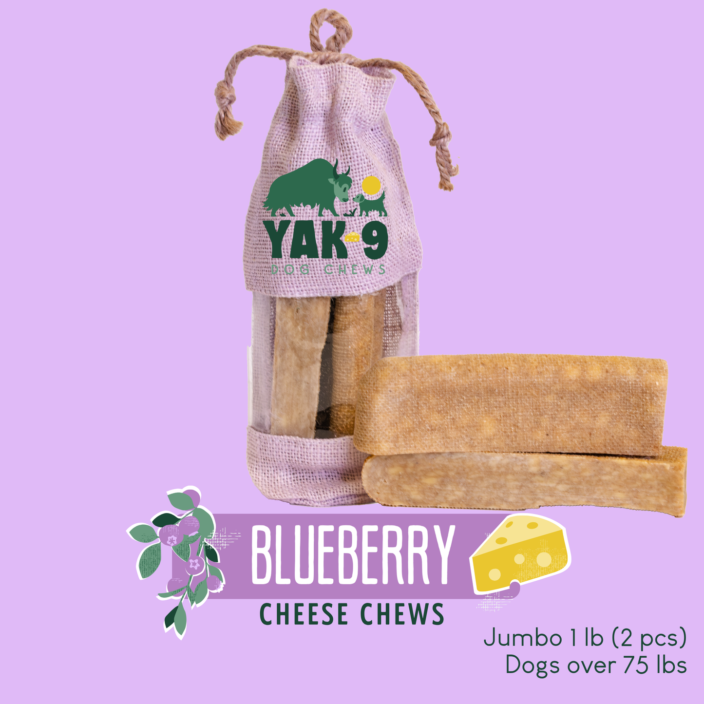 Blueberry Cheese Chews for Dogs