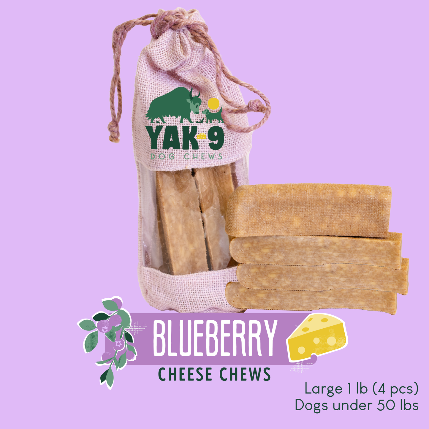 Blueberry Cheese Chews for Dogs