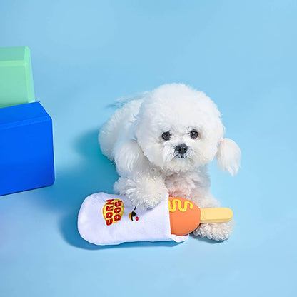 Hugsmart Products Inc - Oriland Pet - Food Party | Corn Dog - Dog Plush Toy