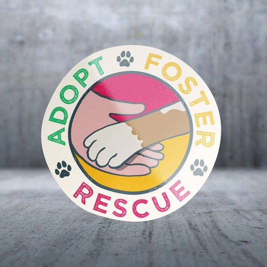 Two Feet Treats - Adopt, Rescue, Foster - Sticker