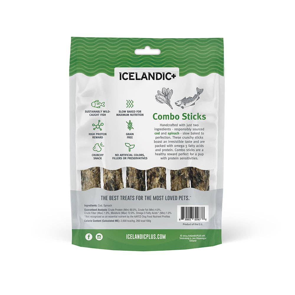 Icelandic+ - Cod & Spinach Combo Sticks For Dogs