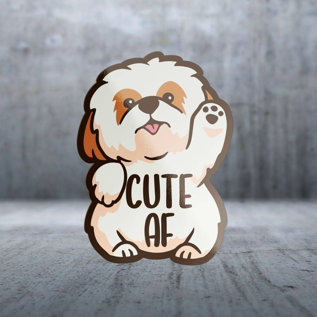 Two Feet Treats - Cartoon Dog Cute AF - Sticker