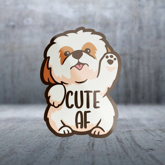 Two Feet Treats - Cartoon Dog Cute AF - Sticker