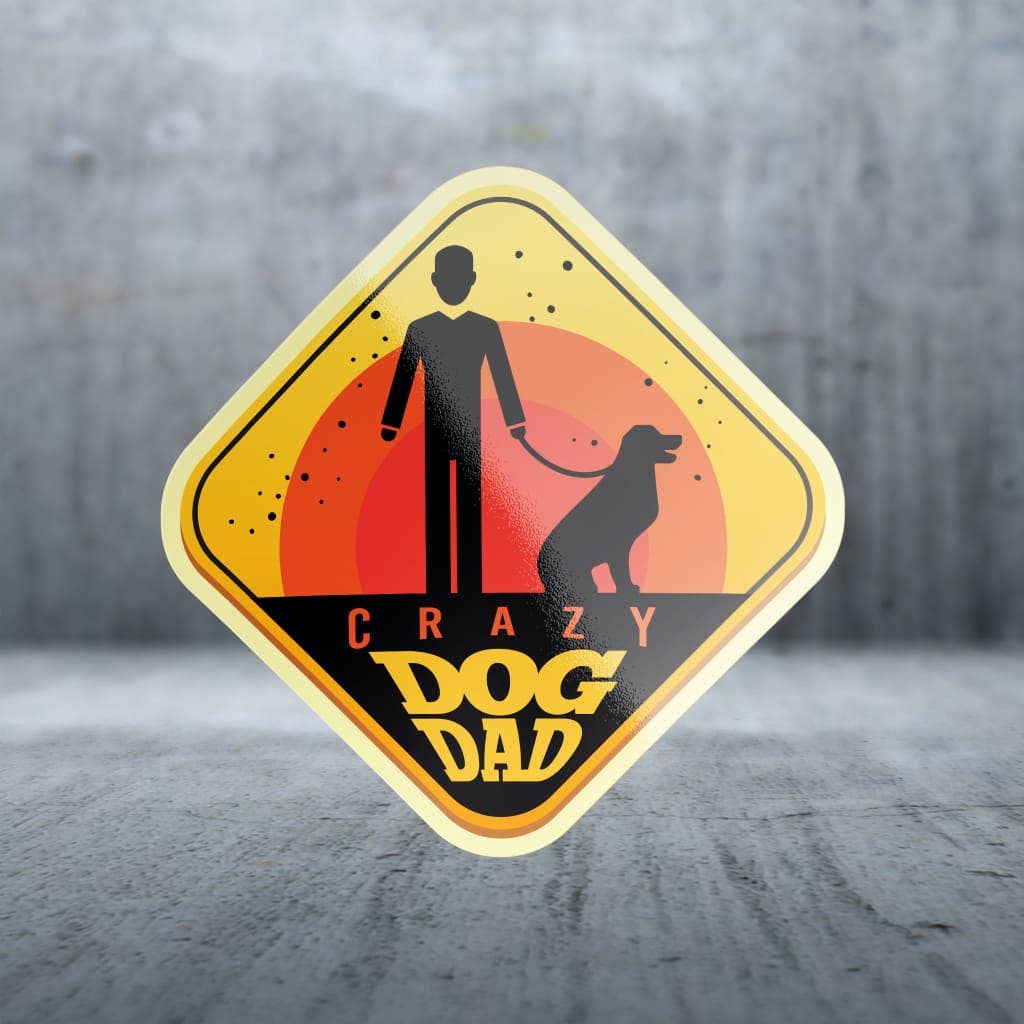 Two Feet Treats - Crazy Dog Dad - Sticker