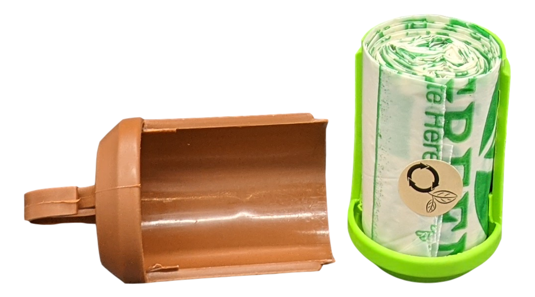 beyondGREEN Dog Poop Bag Leash Dispenser – Clip-On Holder Fits Standard Rolls – Durable & Portable - Doot's Pet LLC Collars For A Cause