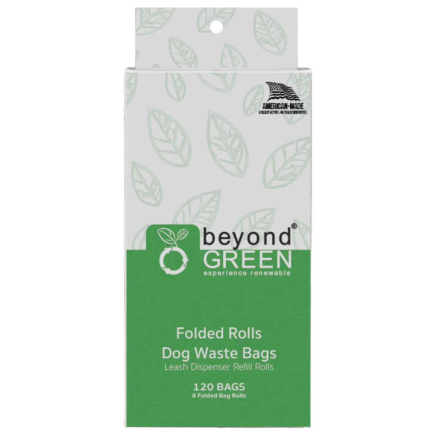 beyondGREEN Dog Waste Bags – Folded Rolls – Made in USA, Leak-Resistant, Extra-Strong - Doot's Pet LLC Collars For A Cause